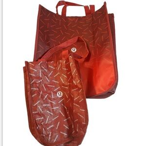 New Lululemon Athletica Reusable Tote Bag- + Lunch Bag Lot Newer Colors